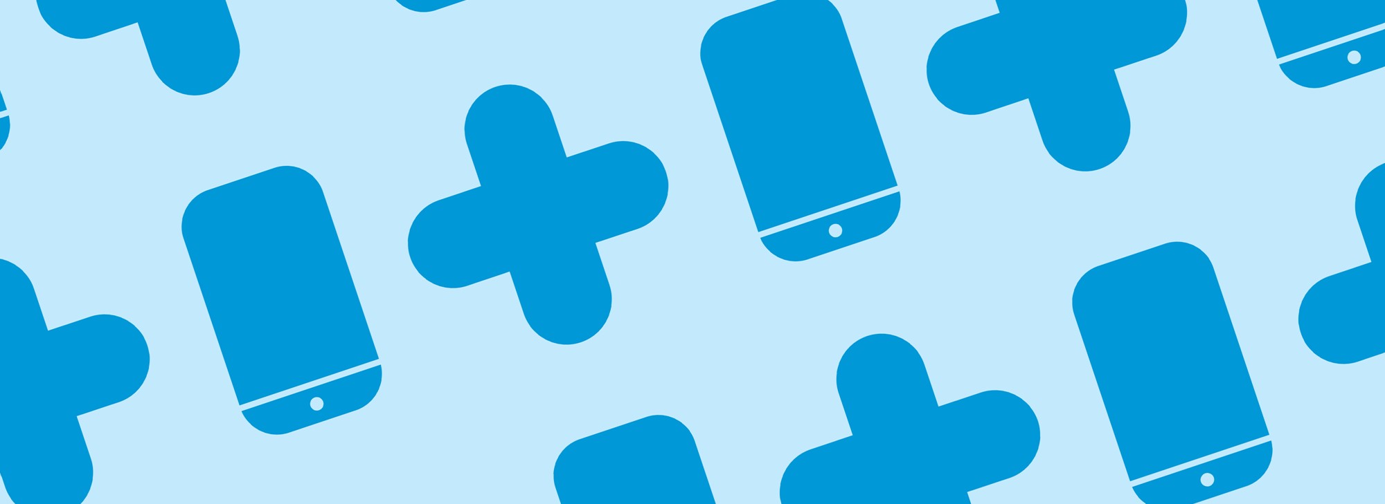 Blue phone and plus icons