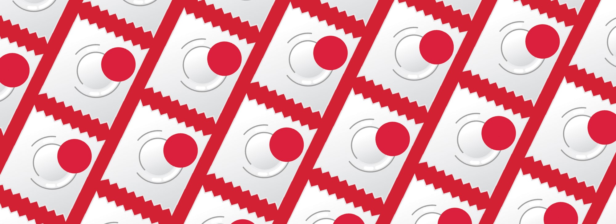 Red condom fit graphic