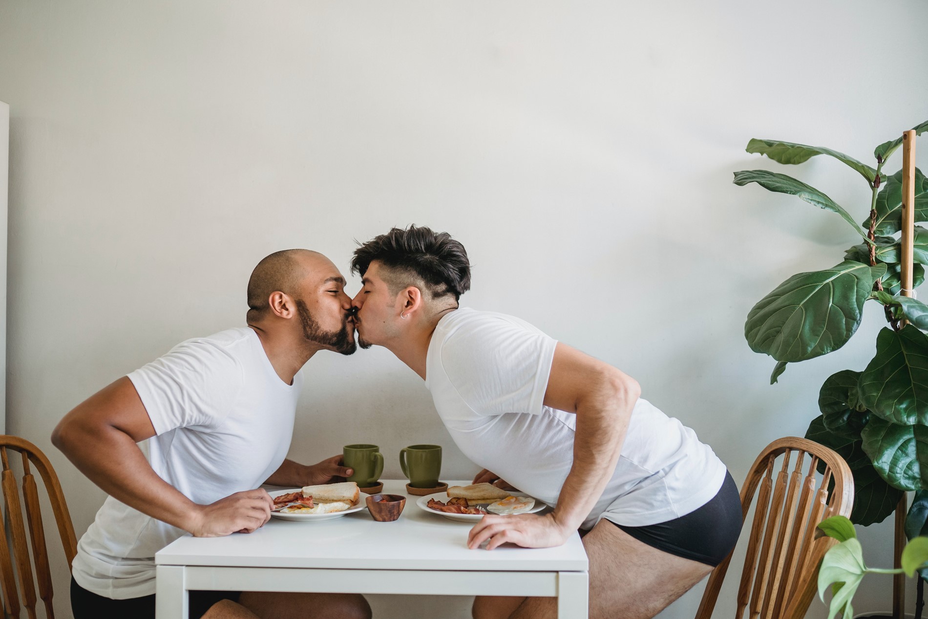 Gay Couple Kissing Free LGBT Inclusive Stock Photos