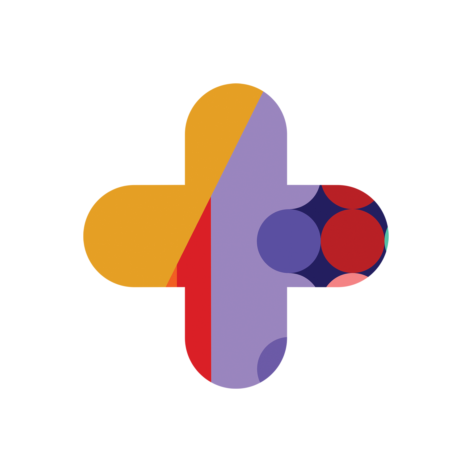 Plus icon in Burnett Foundation Aotearoa branding