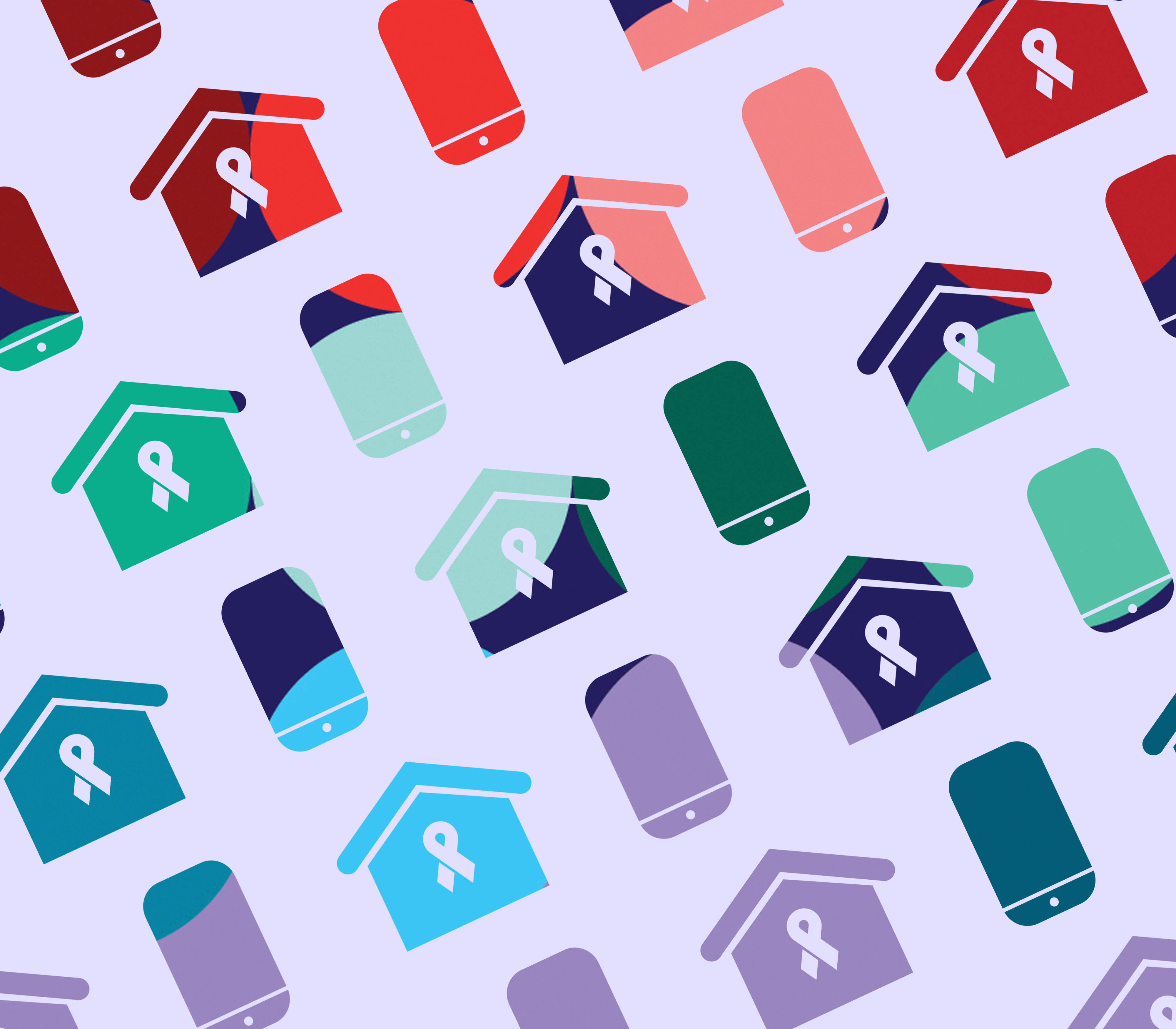 Phone and house with the Burnett Foundation branding