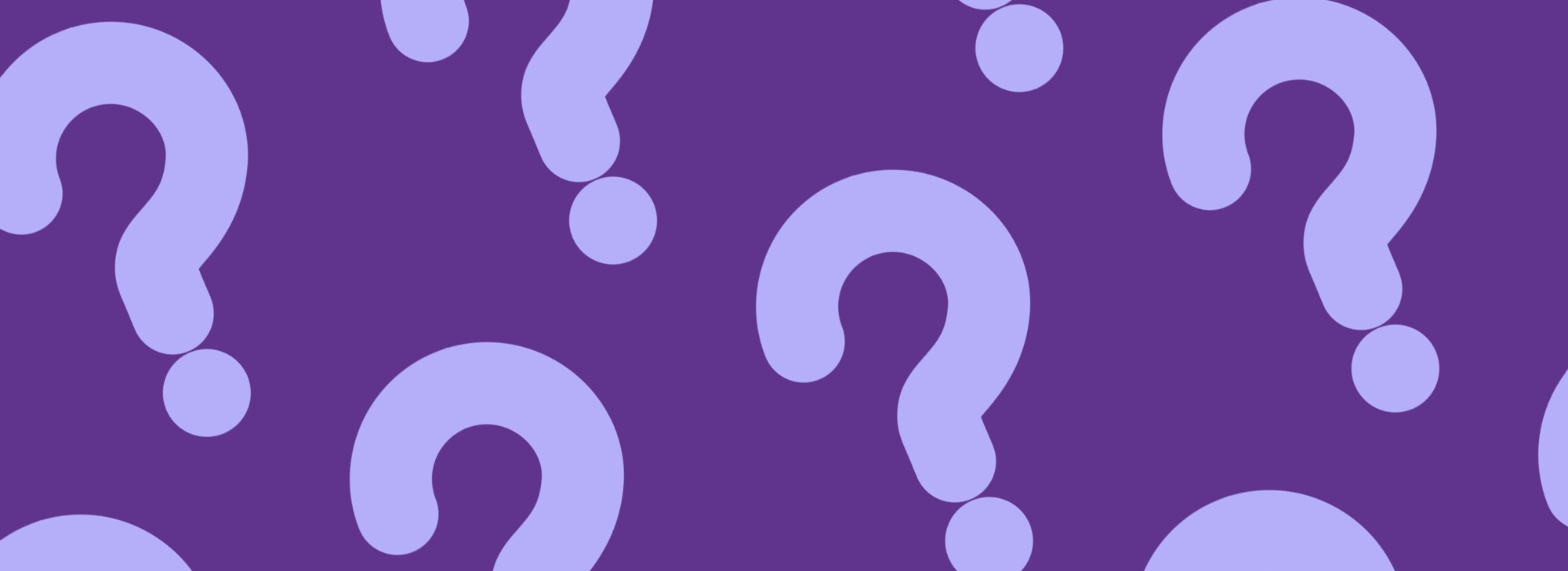 Purple question mark icons