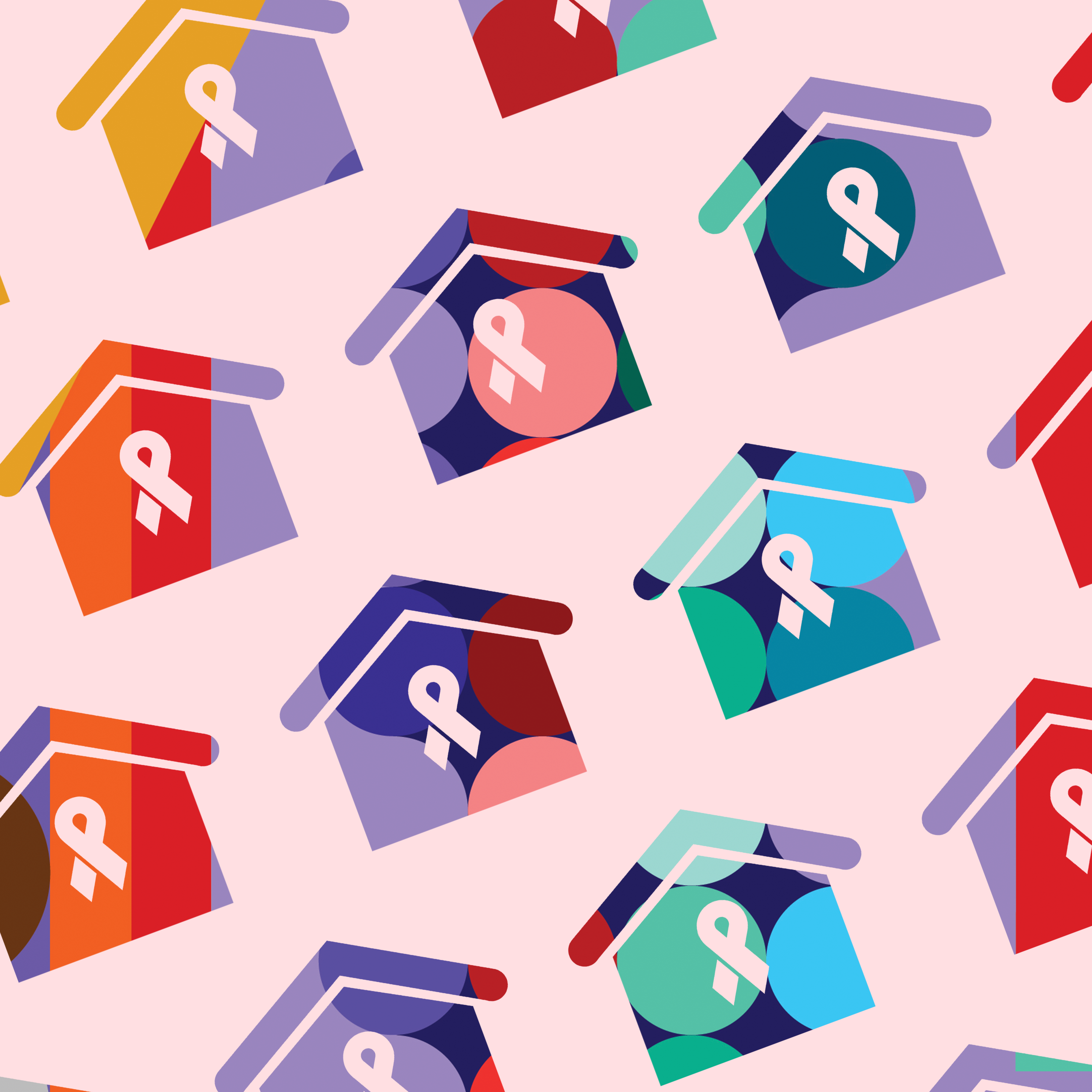 Burnett Foundation Aotearoa branding, house and ribbon