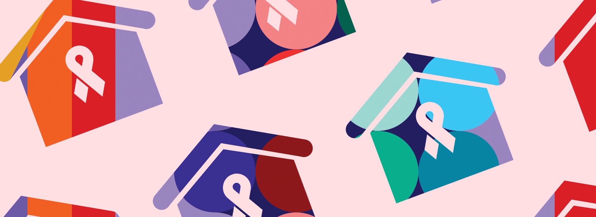 Burnett Foundation Aotearoa branding, house and ribbon