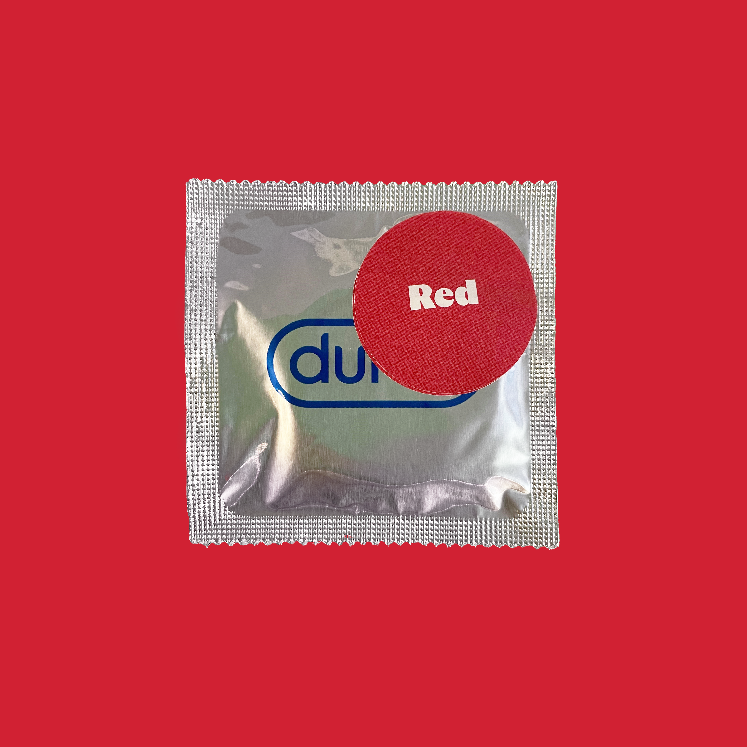 Singular red condom